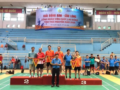 Trường Chính trị tỉnh tham giai Giải bóng bàn - cầu lông công nhân viên chức lao động tỉnh Thái Nguyên năm 2020