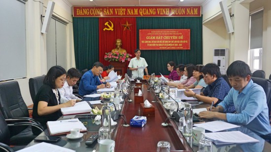 Đoàn kiểm tra của Đảng ủy Khối các cơ quan tỉnh làm việc với Đảng ủy Trường Chính trị tỉnh Thái Nguyên
