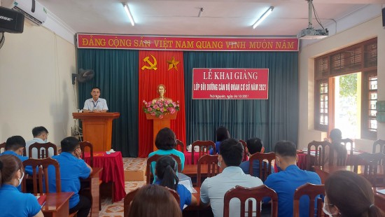 Khai giảng lớp bồi dưỡng cán bộ Đoàn Thanh niên cộng sản Hồ Chí Minh cơ sở năm 2021