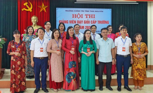 Trường Chính trị tỉnh Thái Nguyên tổ chức Hội thi giảng viên dạy giỏi cấp trường năm 2022